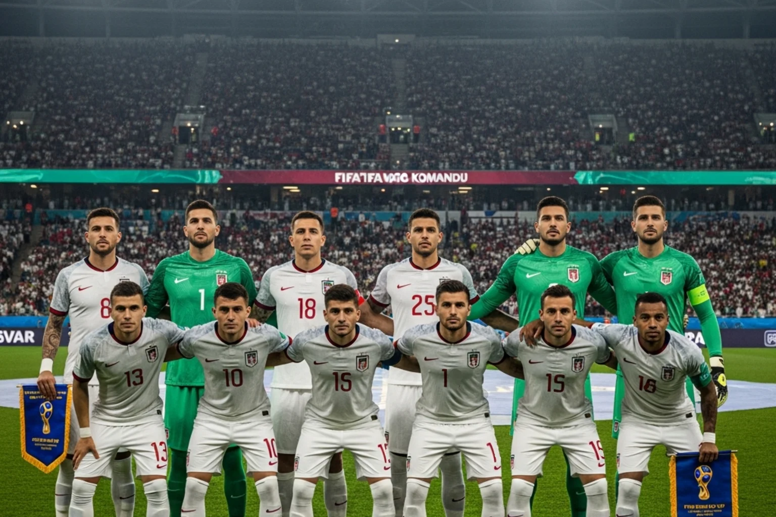 Futbola komanda pirms starptautiska mača